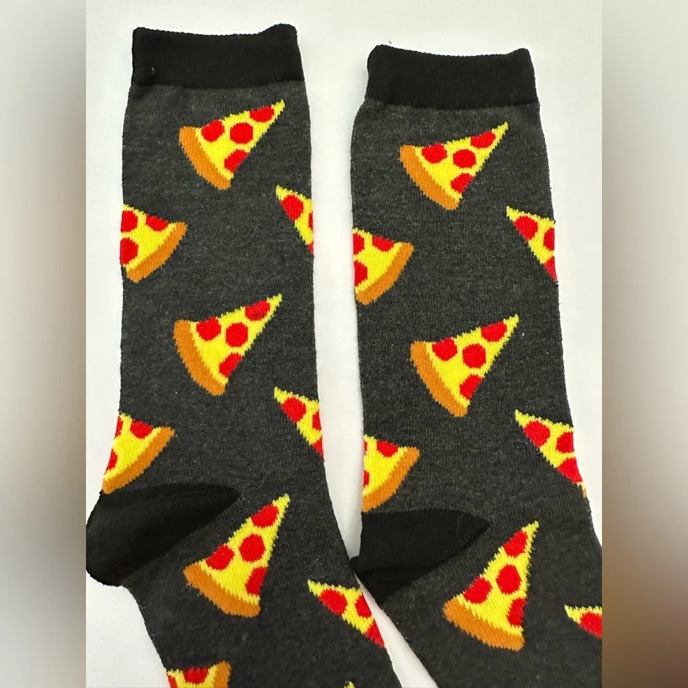 NWOT Men’s Pizza Graphic Socks in Dark Gray One Size